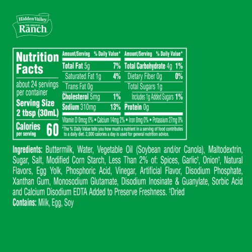 Hidden Valley Original Ranch Light Salad Dressing & Topping Perspective: right