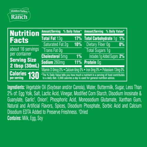 Hidden Valley Buttermilk Ranch Topping and Dressing Perspective: right