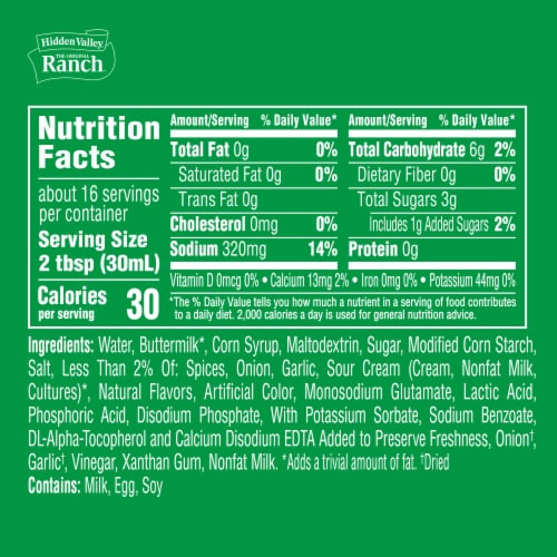 Hidden Valley Original Ranch Fat Free Salad Dressing & Topping Perspective: right
