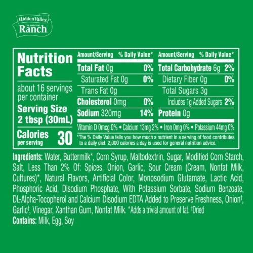 Hidden Valley Fat Free Ranch Dressing Salad Dressing for Quick Meals Perspective: right