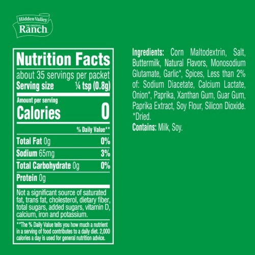 Hidden Valley Spicy Ranch Seasoning Dressing and Recipe Mix Packet for Quick Meals Perspective: right