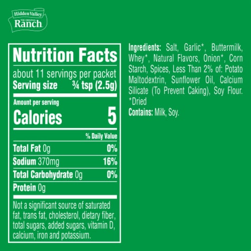 Hidden Valley Ranch Recipes Buttermilk Chicken Seasoning Mix Perspective: right