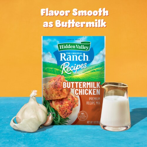 Hidden Valley Buttermilk Chicken Premium Recipe Mix and Seasoning Mix Packet Perspective: right