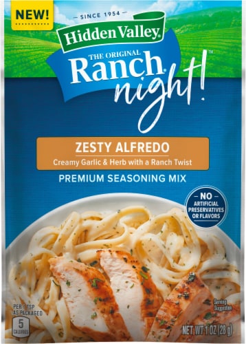 Hidden Valley Ranch Night! Zesty Alfredo Seasoning Mix Perspective: right