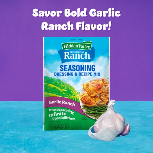 Hidden Valley Seasoning, Dressing and Recipe Mix, Garlic Ranch, Perspective: right