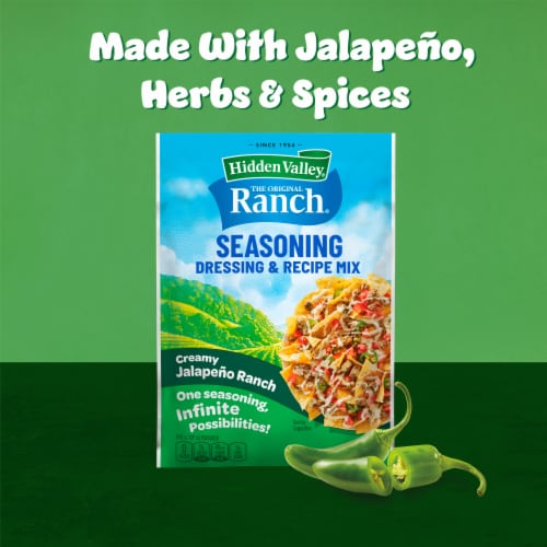 Hidden Valley Creamy Jalapeno Ranch Salad Dressing and Seasoning Mix Packet Perspective: right