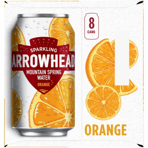 Arrowhead® Mountain Spring Orange Flavored Sparkling Water Cans Perspective: right