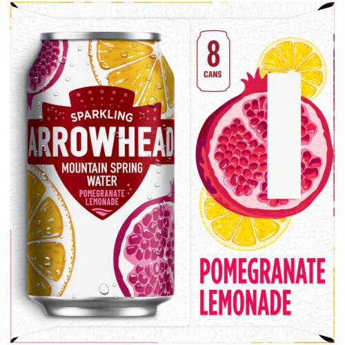 Arrowhead® Mountain Spring Pomegranate Lemonade Flavored Sparkling Water Cans Perspective: right