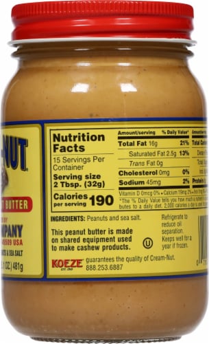 Cream-Nut® Natural Smooth Peanut Butter Perspective: right