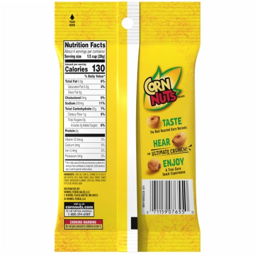Corn Nuts ® Chile Picante con Limon Crunchy Corn Kernels Snack, 4 oz. Bag Perspective: right