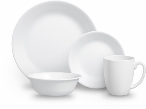 Corelle® Winter Frost White Dinnerware Set Perspective: right