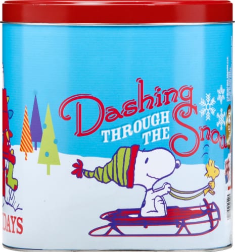 Popcorn Snoopy Christmas Popcorn Tin Perspective: right