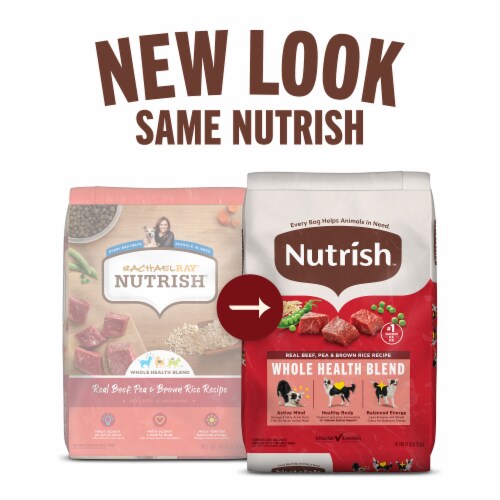 Rachel Ray® Nutrish® Real Beef, Pea and Brown Rice Adult Dry Dog Food Perspective: right
