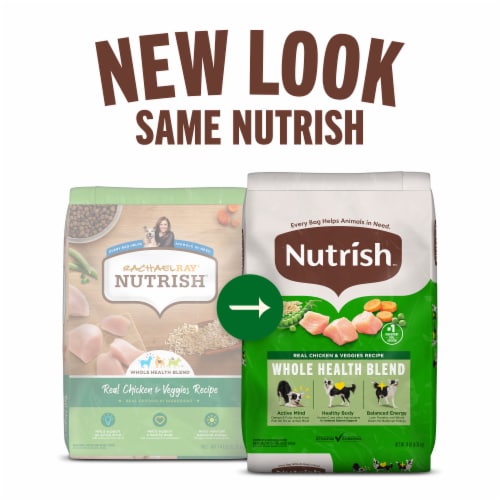 Rachael Ray® Nutrish® Real Chicken & Veggies Recipe Dry Dog Food Perspective: right