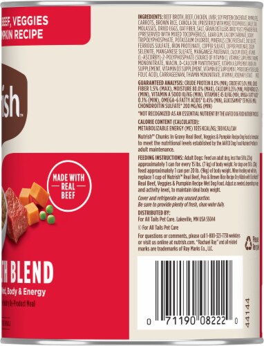 Rachael Ray® Nutrish® Beef & Veggie Chunks in Gravy Wet Dog Food Perspective: right