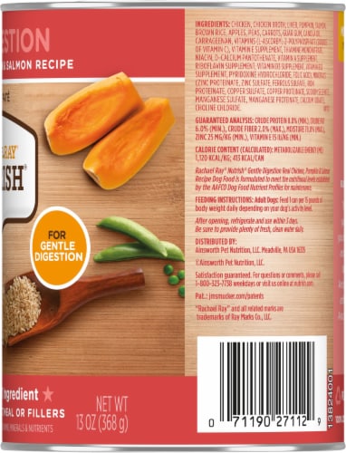 Rachael Ray® Nutrish® Gentle Digestion Chicken Pumpkin & Salmon Wet Dog Food Perspective: right
