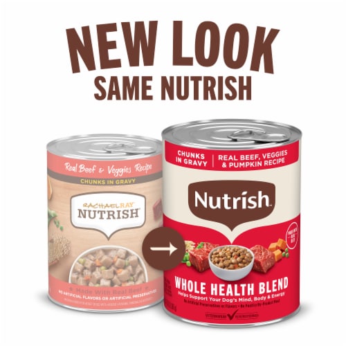 Nutrish Real Beef & Pumpkin Recipe Premium Paté Wet Dog Food, 13 oz. Can (Rachael Ray) Perspective: right