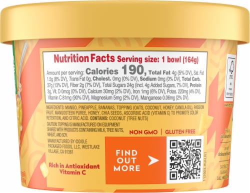 Dole® Mango Gets Mangosteen™ Smoothie Bowl Perspective: right