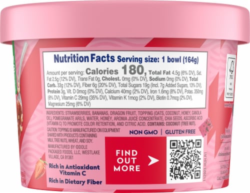 Dole® Strawberry Meets Aronia™ Smoothie Bowl Perspective: right