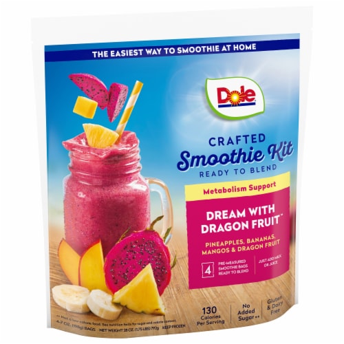 Dole Crafted Dream with Dragon Fruit Smoothie Kit Bag 4 ea Perspective: right