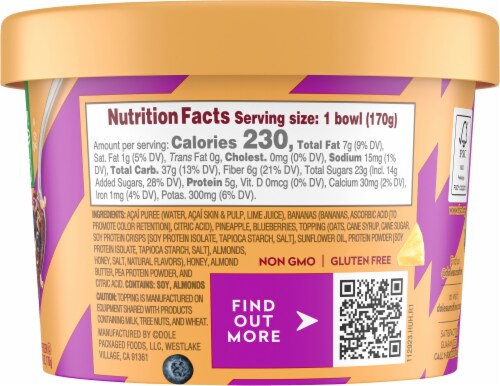 Dole® Protein Frozen Acai Bowl Perspective: right
