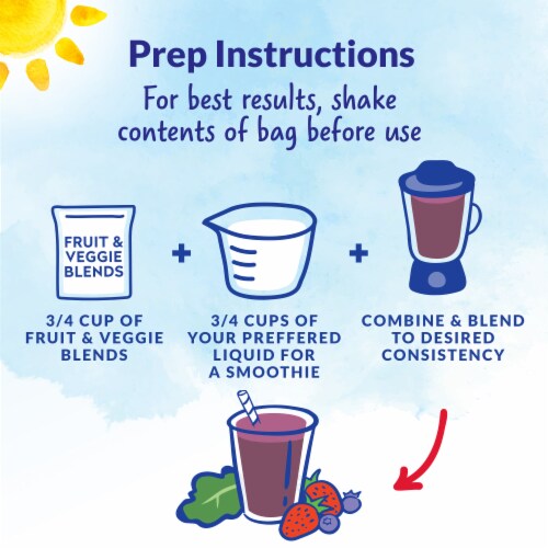 Dole® Fruit & Veggie Blends Berries 'n Kale Frozen Blend Perspective: right
