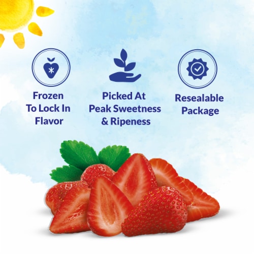 DOLE® Frozen Sliced Strawberries Perspective: right