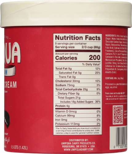 Umpqua Cookies & Cream Ice Cream Tub Perspective: right