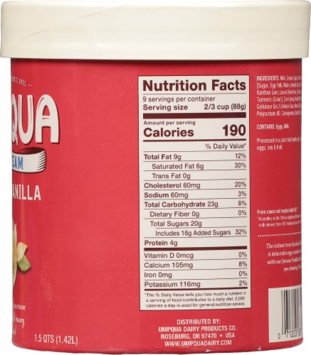 Umpqua Dairy French Vanilla Ice Cream Perspective: right