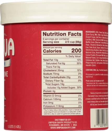 Umpqua Caramel Cone Ice Cream Tub Perspective: right