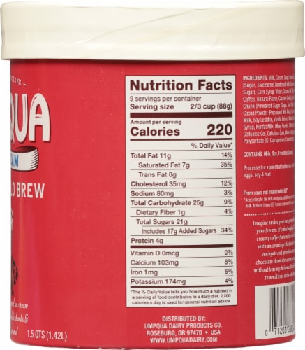 Umpqua Caramel Cold Brew Ice Cream Tub Perspective: right