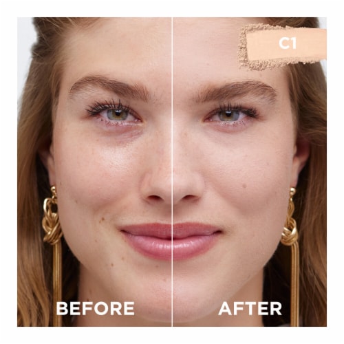 L'Oreal Paris True Match Alabaster Super-Blendable Oil Free Makeup Powder Perspective: right