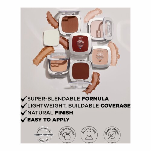 L'Oreal Paris True Match Shell Beige Super-Blendable Oil Free Makeup Powder Perspective: right