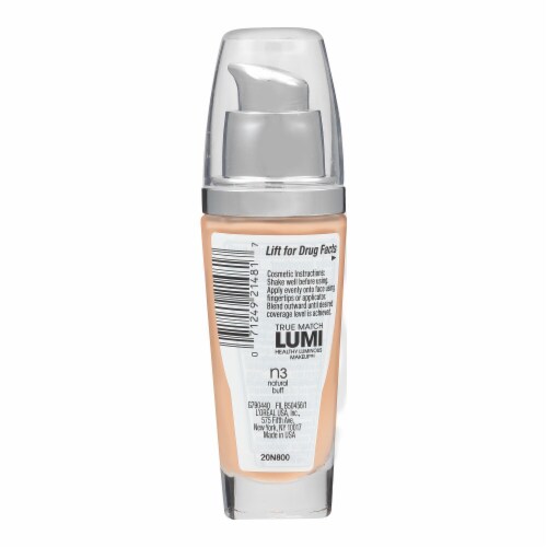 L'Oreal Paris True Match Lumi Foundation N3 Natural Buff Perspective: right