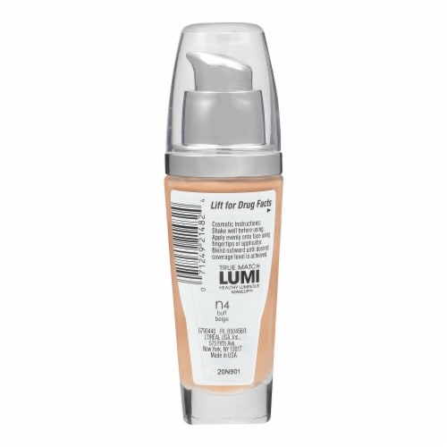 L'Oreal Paris True Match Lumi Foundation N4 Buff Beige Perspective: right