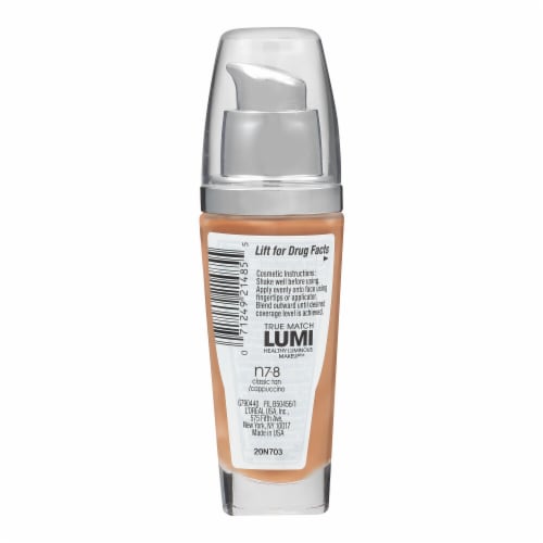 L'Oreal Paris True Match Lumi Foundation N7-8 Classic Tan/Cappuccino Perspective: right