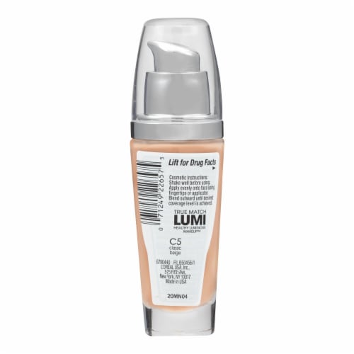 L'Oreal Paris True Match Lumi Foundation C5 Classic Beige Perspective: right