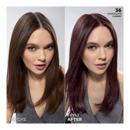 L'Oreal® Paris Feria® 36 Deep Burgundy Brown Hair Color Kit Perspective: right