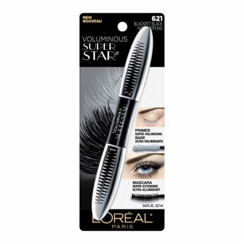 L'Oreal Paris Voluminous Superstar Mascara Washable 621 Blackest Black Perspective: right