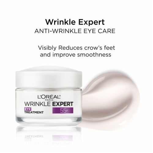 L'Oreal Paris Wrinkle Expert 55+ Eye Cream Treatment Anti-Wrinkle formulated with Calcium Perspective: right