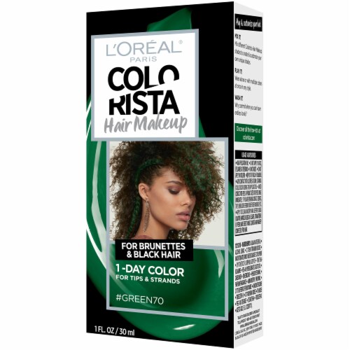 L'Oreal Paris Colorista Green 70 Single Day Hair Makeup Perspective: right
