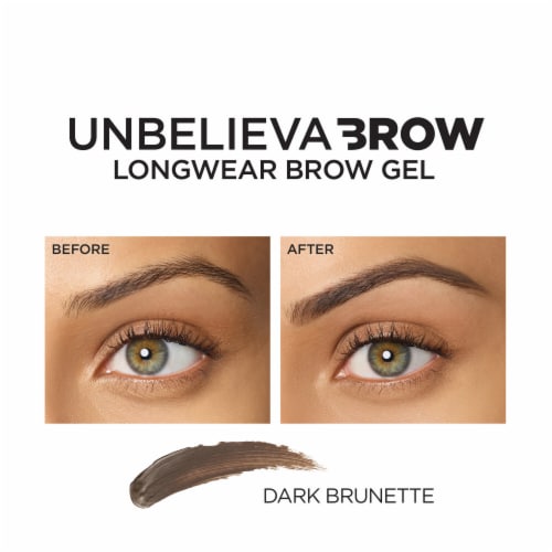 L'Oreal Paris Unbelieva Brow Tinted Brow Gel Longwear Waterproof 575 Dark Brunette Perspective: right