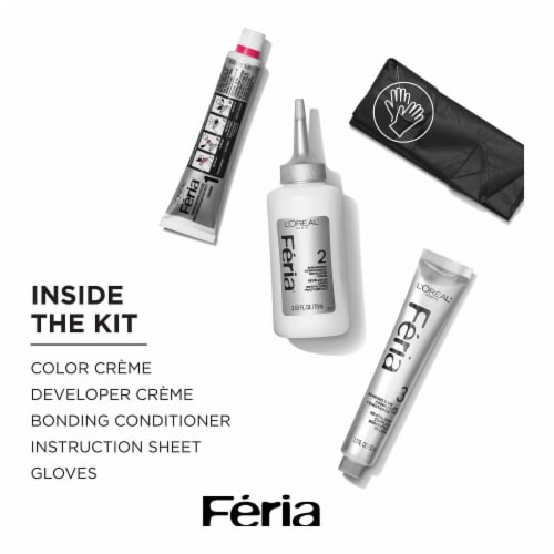 L'Oreal Paris Feria Smokey Silver Multi-Faceted Shimmering Permanent Hair Color Perspective: right