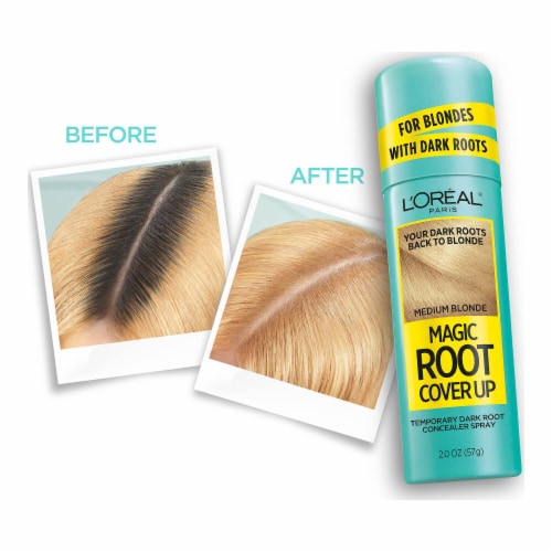 L'Oreal Paris Magic Root Cover Up Medium Blonde Concealer Spray Perspective: right