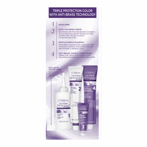 L'Oreal Paris Excellence Permanent Hair Color Triple Care Protection 8UA Ultra Ash Medium Blonde Perspective: right