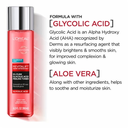 L'Oreal Paris Revitalift Derm Intensives Peeling Facial Toner with 5% Glycolic Acid Perspective: right
