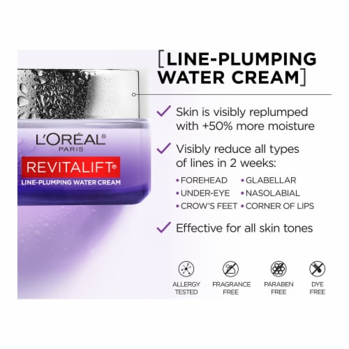 L'Oreal Paris Revitalift Face Cream, Plumping with Hyaluronic Acid & Ceramides Perspective: right