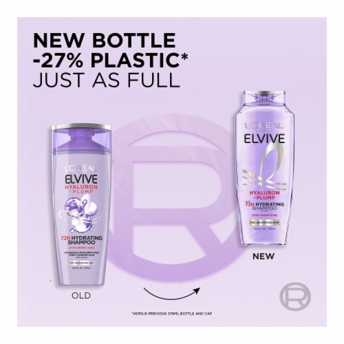 L'Oreal Paris Elvive Hyaluron Plump Hydrating Shampoo for Dry, Dehydrated Hair Perspective: right