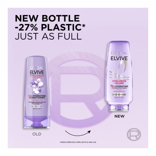 L'Oreal Paris Elvive Hyaluron Plump Hydrating Conditioner for Dry, Dehydrated Hair Perspective: right