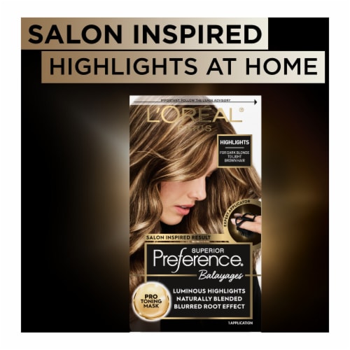 L'Oreal Paris Dark Blonde To Light Brown Superior Preference Balayage At-Home Highlighting Perspective: right